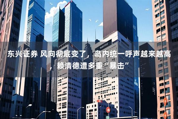 东兴证券 风向彻底变了，岛内统一呼声越来越高，赖清德遭多重“暴击”